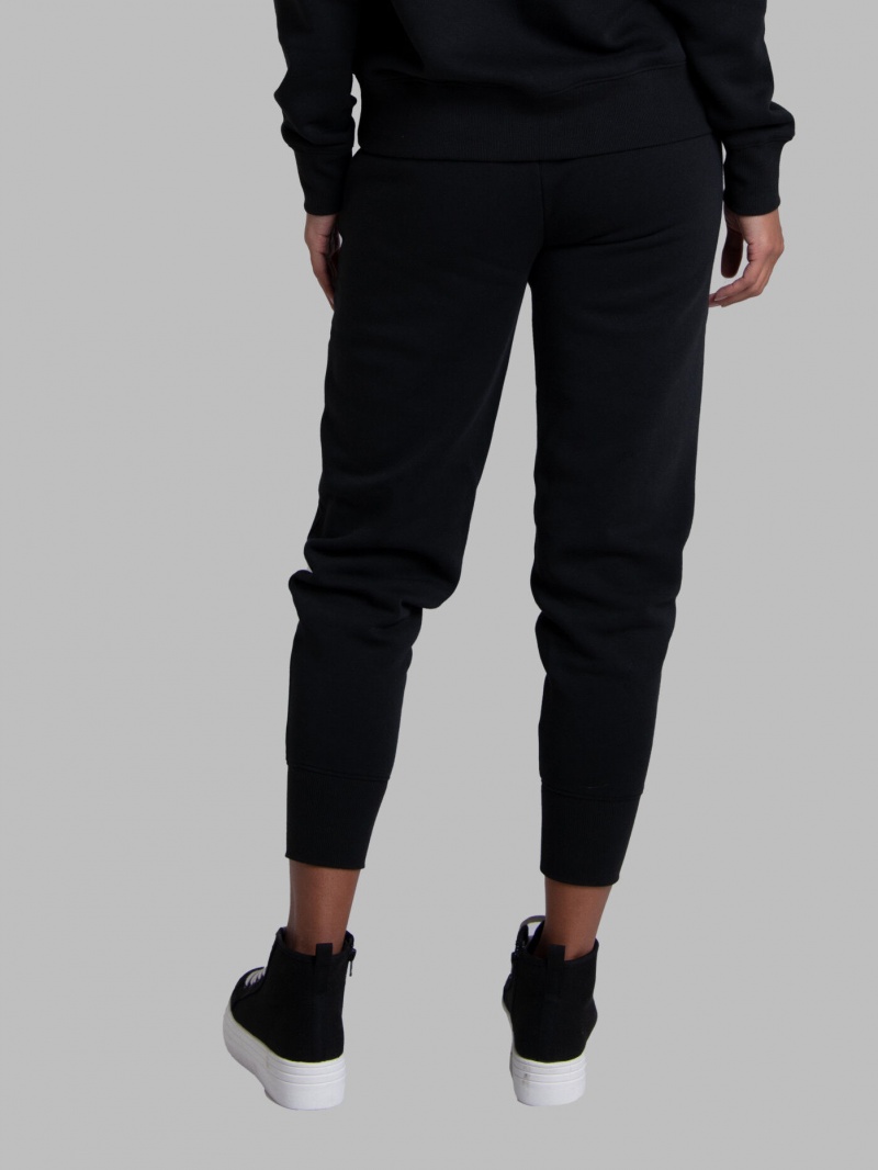 Women's Fruit Of The Loom Crafted Comfort Favorite Fleece Pant Sweatpants Black Ink | CBD507293