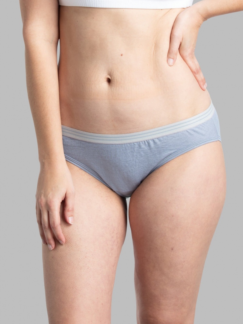 Women's Fruit Of The Loom Heather Low-Rise Hipster, 6 Pack Panties Assorted | ZTD892013