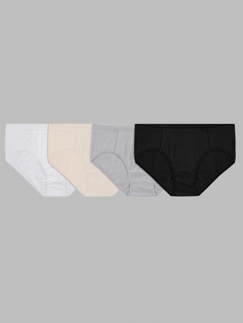 Women's Fruit Of The Loom Ladies Crafted Comfort Hipster, 4 Pack Panties Assorted | LHZ850236