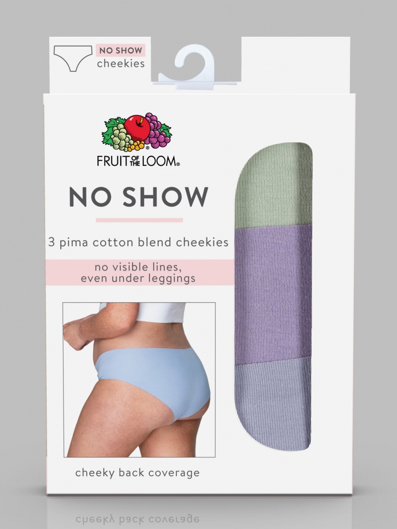 Women's Fruit Of The Loom No Show Cheeky, 3 Pack Panties Assorted | BAO769841