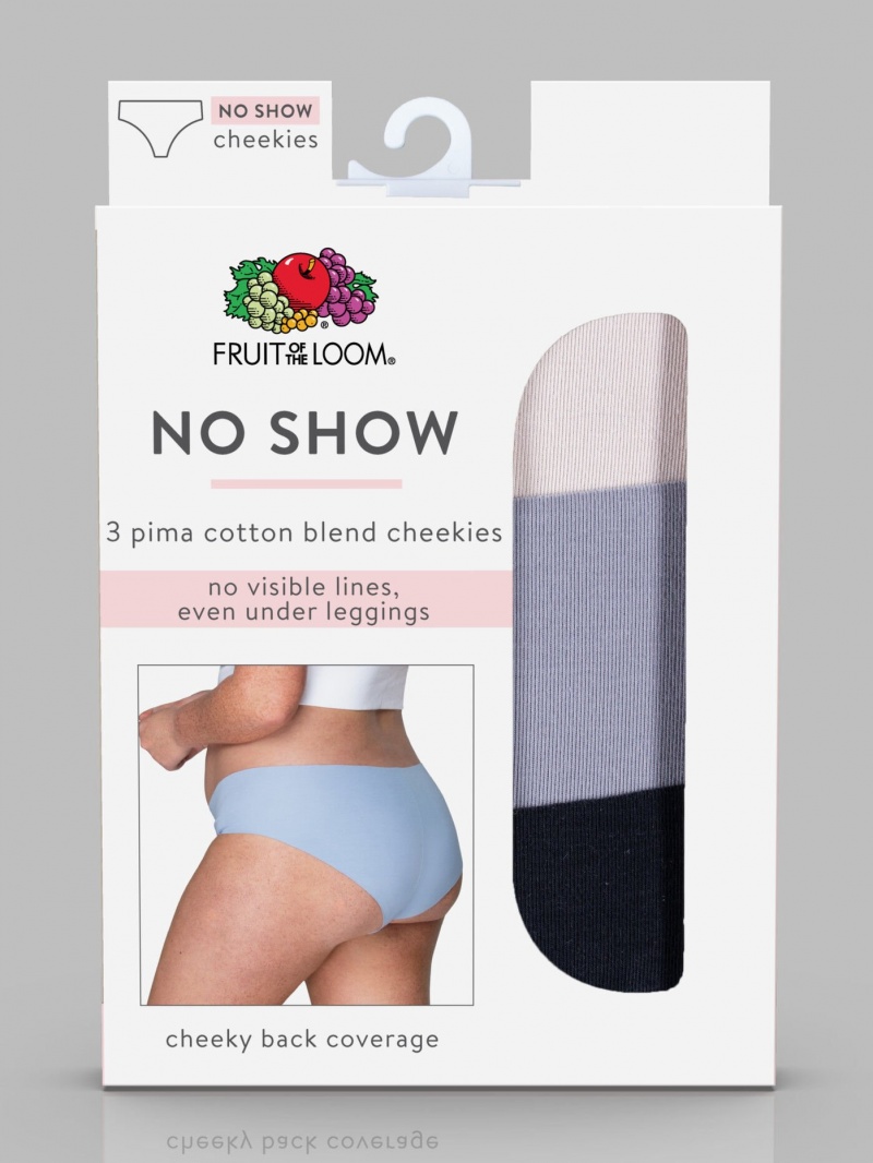 Women's Fruit Of The Loom No Show Cheeky, 3 Pack Panties Assorted | WEF304971