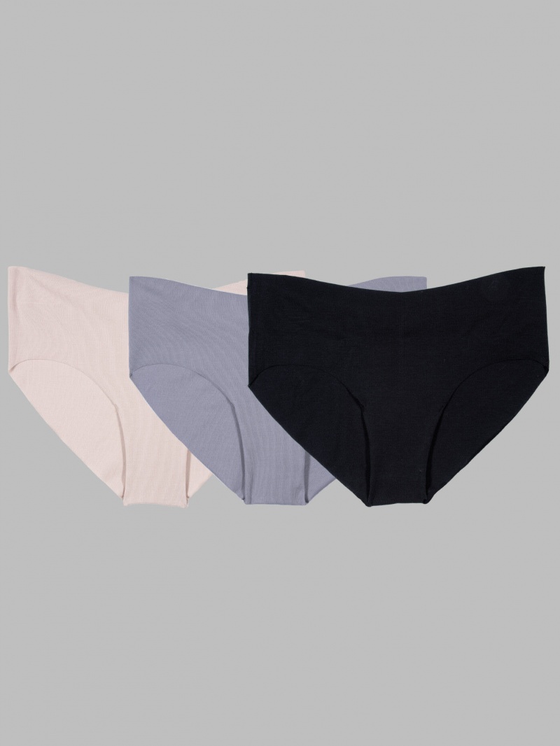 Women's Fruit Of The Loom No Show Hipster, Basic 3 Pack Panties Basic Assorted | KBA694218