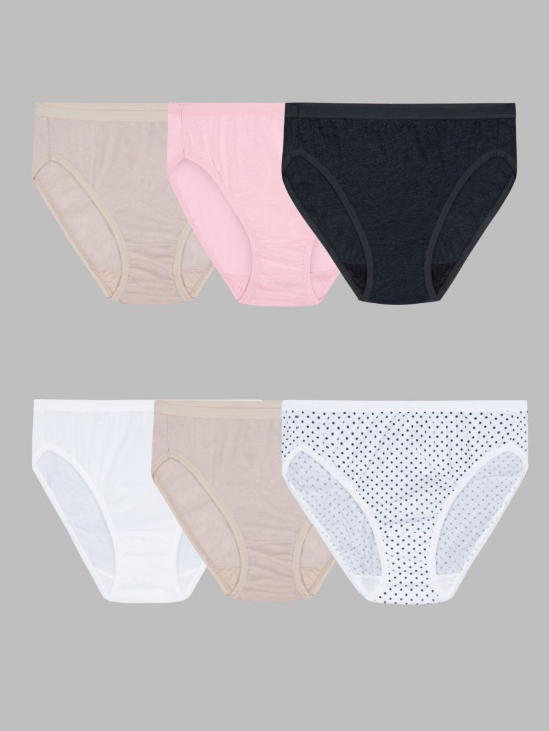 Women's Fruit Of The Loom Premium Ultra Soft Hi-Cut, 6 Pack Panties Assorted | BAW469571