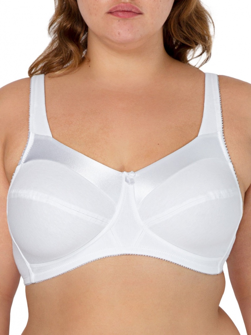 Women\'s Fruit Of The Loom Seamed Wirefree Bra Wirefree Bra White | FSO095831