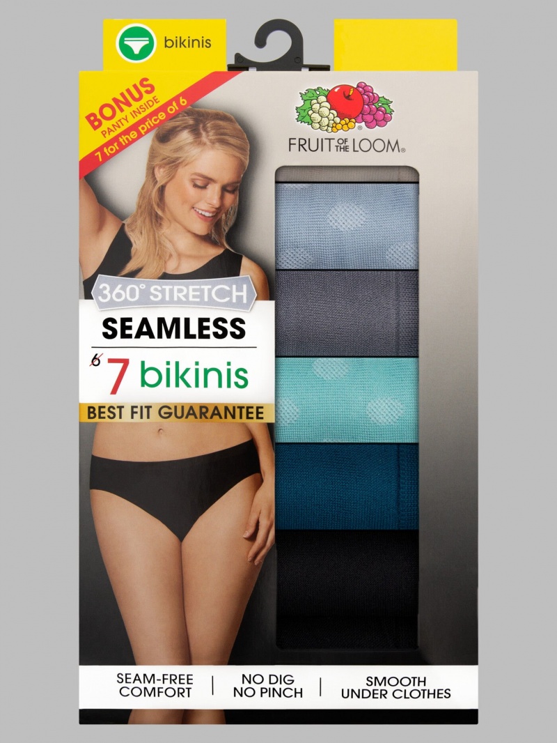 Women's Fruit Of The Loom Seamless, 6+1 Bonus Pack Bikinis Bonus | UMY693875