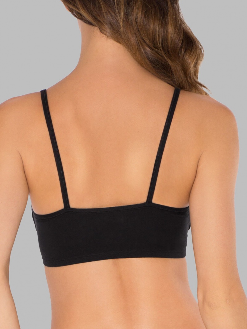 Women's Fruit Of The Loom Strappy Sports Bra, 3 Pack Sports Bra Black/White/Red Hot | VAU108734