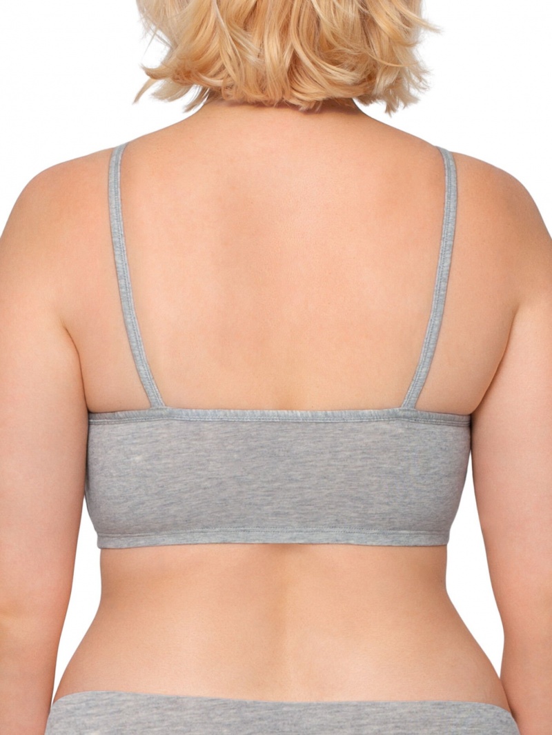 Women's Fruit Of The Loom Strappy Sports Bra, 3 Pack Sports Bra Black/Grey/Charcoal | WAU703942