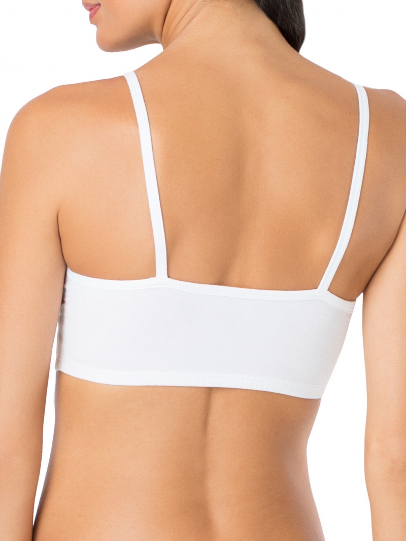 Women's Fruit Of The Loom Strappy Sports Bra, 3 Pack Sports Bra Blushing Rose/White/Black | TNL795204