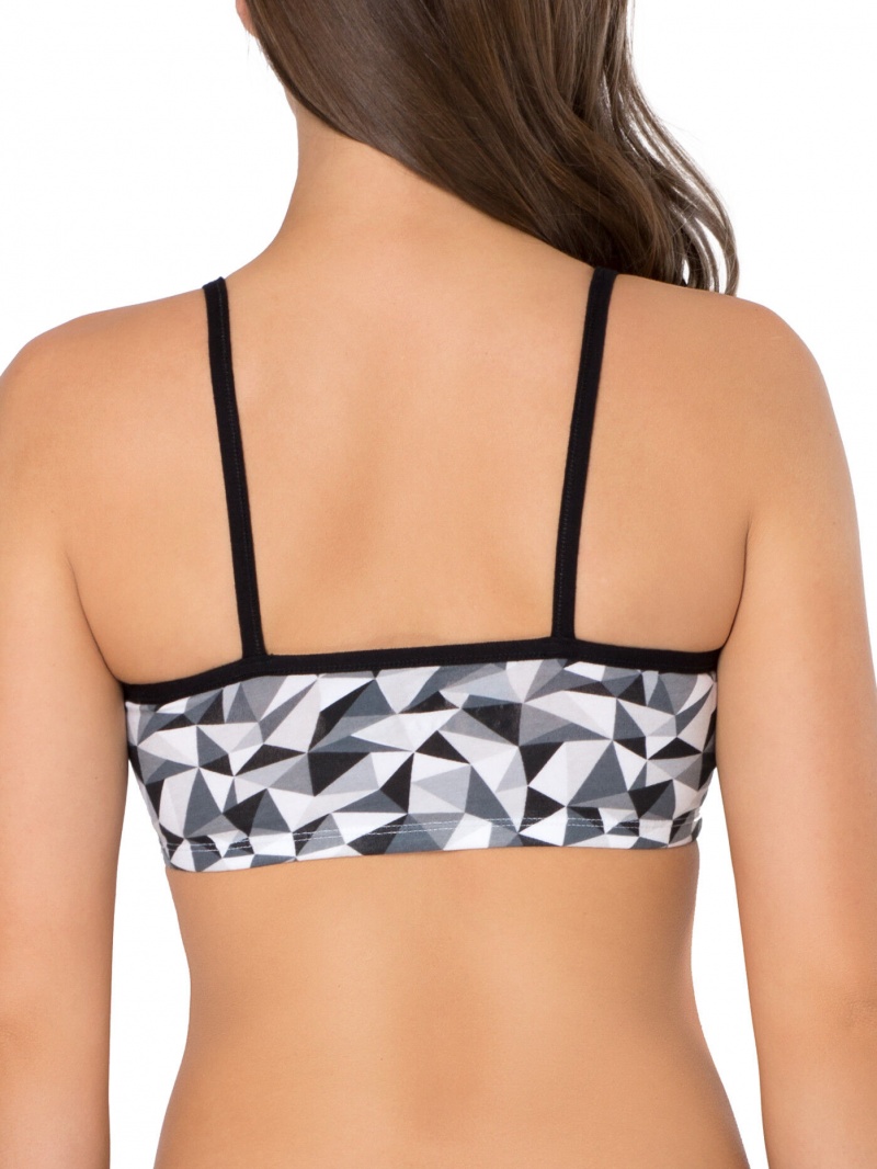 Women's Fruit Of The Loom Strappy Sports Bra, 3 Pack Sports Bra Kaleidoscope/Charcoal/Red Hot | KFR357162